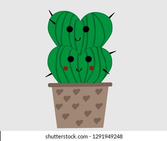 cute cartoon image of an cactus