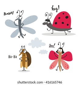 cute cartoon insects