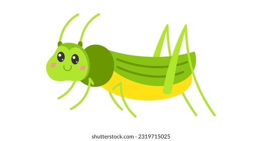 Cute cartoon insects with friendly faces illustration. Cute bugs and insects cartoon characters. Vector flying and crawling animals set