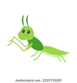 Cute cartoon insects with friendly faces illustration. Cute bugs and insects cartoon characters. Vector flying and crawling animals set