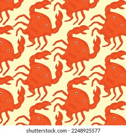 cute cartoon island crabs pattern.