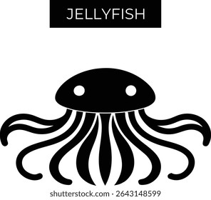 Cute Cartoon Jellyfish Vector Illustration in Ocean Style