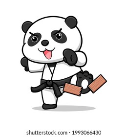 cute cartoon karate panda design