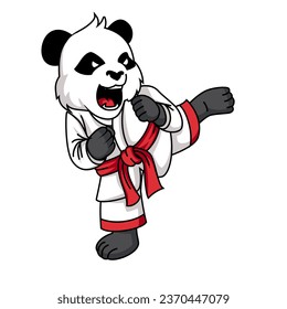 cute cartoon karate panda design