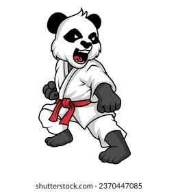 cute cartoon karate panda design