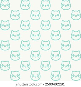 Lindo patrón kawaii de dibujos animados sobre fondo blanco, gris. Diseño sin costuras para la tela, el Fondo de pantalla, y los productos de los niños.