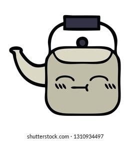 cute cartoon of a kettle