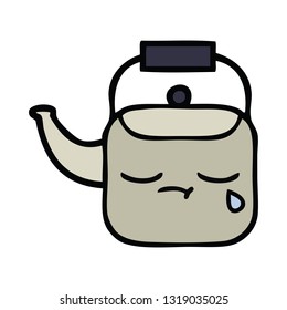 cute cartoon of a kettle