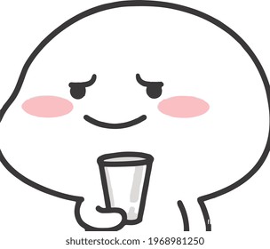 cute cartoon kid water vector art eps