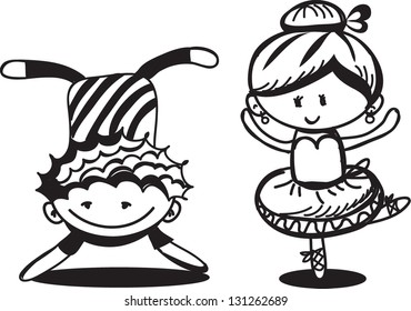 Cute cartoon kids