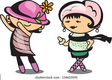 Cute cartoon kids