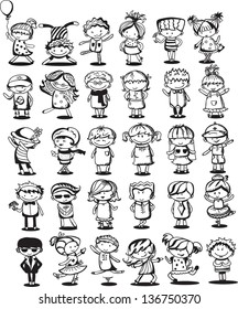 Cute cartoon kids