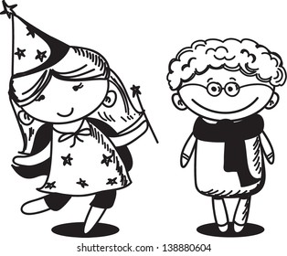 Cute cartoon kids