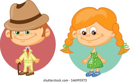 Cute cartoon kids 