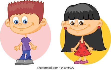 Cute cartoon kids 
