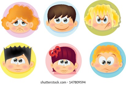 Cute Cartoon Kids Stock Vector (Royalty Free) 147809594 | Shutterstock
