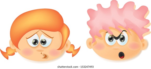 Cute cartoon kids