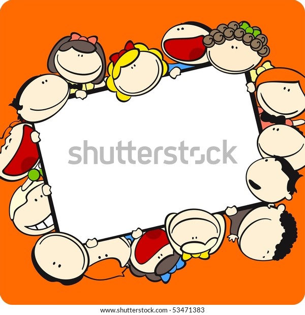 Image Vectorielle De Stock De Joli Cadre Pour Enfants