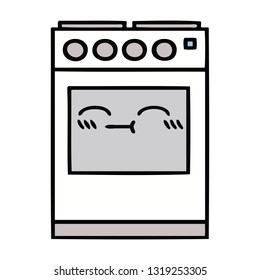 cute cartoon of a kitchen oven