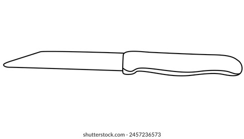 Cute cartoon knife vector illustration coloring page for kids book.