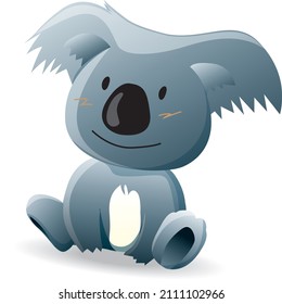 Cute Cartoon koala sitzend. Vektorgrafik