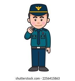 Cute Cartoon, koreanisches Polizeibeispiel