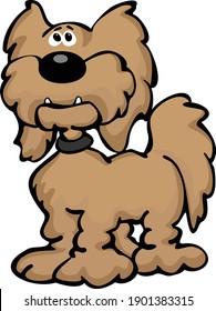 Cute Cartoon Labradoodle Hunde Cartoon einzelne Vektorgrafik