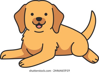 Lindo dibujo animado Labrador Retriever Ilustración vectorial