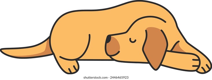 Cute cartoon Labrador Retriever vector illustration