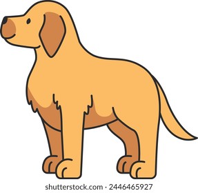 Cute cartoon Labrador Retriever vector illustration