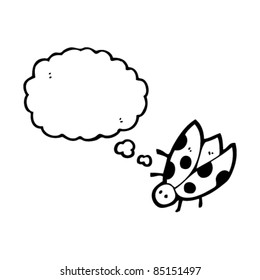 tira de dibujos animados lindo con burbuja de pensamientos