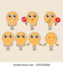 cute cartoon lamp vector icon indrustrial