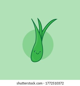 süßer Cartoon leeks vektor design