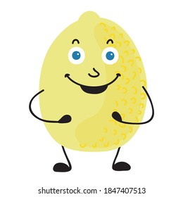 Cute cartoon lemon. Vector illustration