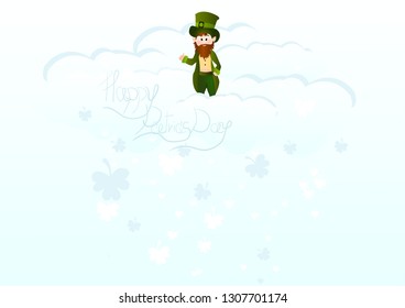 Cute cartoon leprechaun  St. Patrick's Day illustration for your design