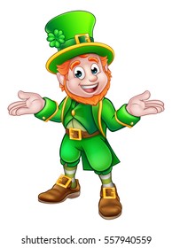 A Cute Cartoon Leprechaun St Patricks Day Mascot Character