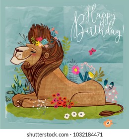 cute cartoon lion