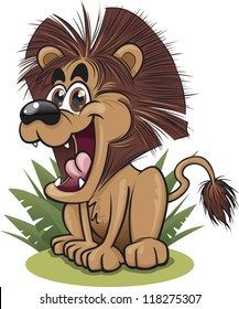 A cute cartoon lion