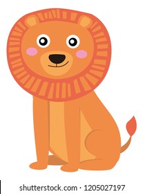 Cute cartoon lion