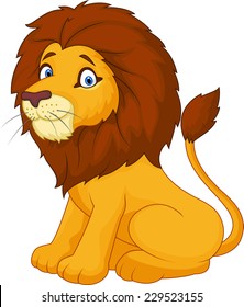 Cute cartoon lion
