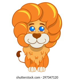 Cute cartoon lion