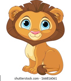 A cute Cartoon Lion character 