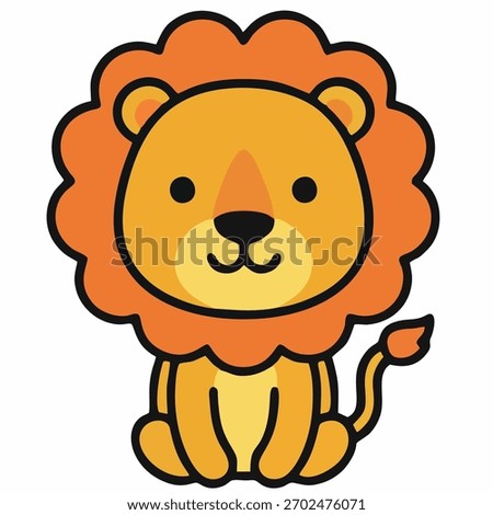 Cute Cartoon Lion Cub Vector