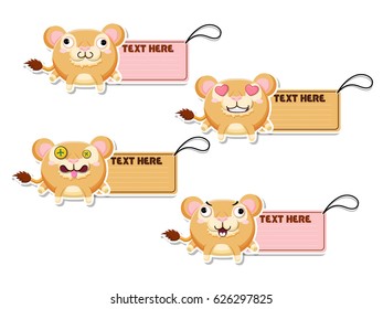 Cute cartoon Lions vector your text here