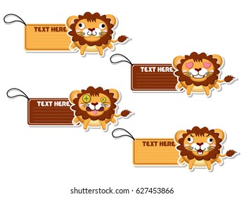 Cute cartoon Lions vector your text here