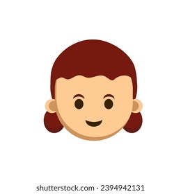 Cute Cartoon Little Child Head