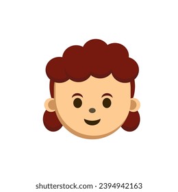 Cute Cartoon Little Child Head