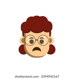 Cute Cartoon Little Child Head