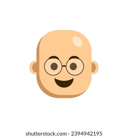 Cute Cartoon Little Child Head