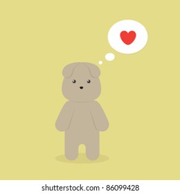Cute Cartoon Little Pet Thinking About You
